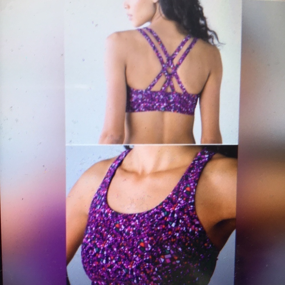 Lululemon Energy Bra Paradise Cam Multi Sz 4